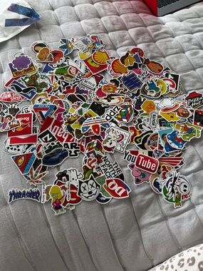 Assorted Sticker Pack - High Quality Colorful Mixed Brand Designs. Waterproof